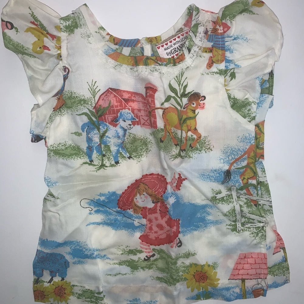 Vintage handmade Ruffle Top